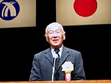 柳生博氏講演風景の写真